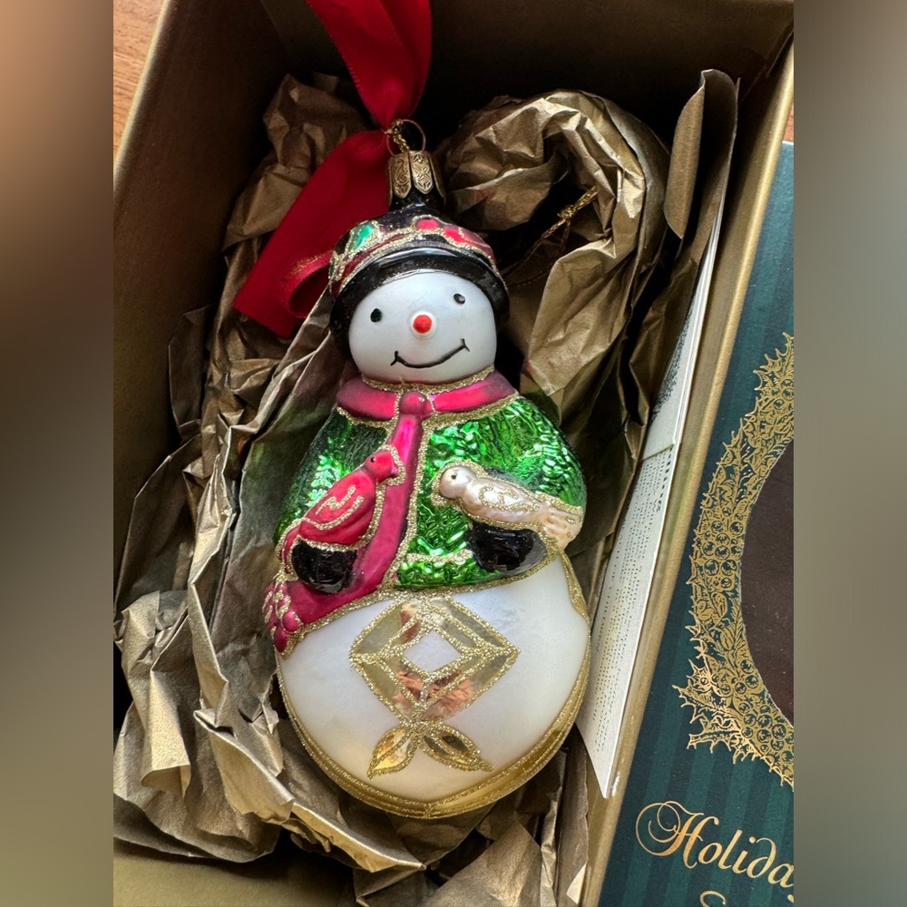 Waterford snowman ornament